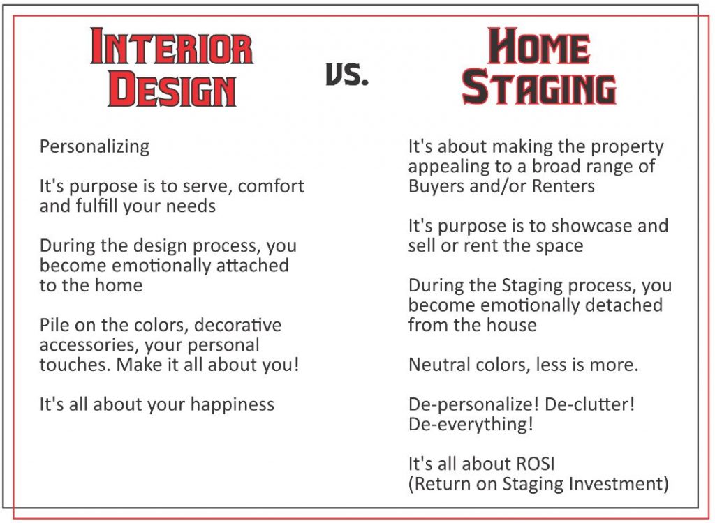 Interior Design VS. Home Staging